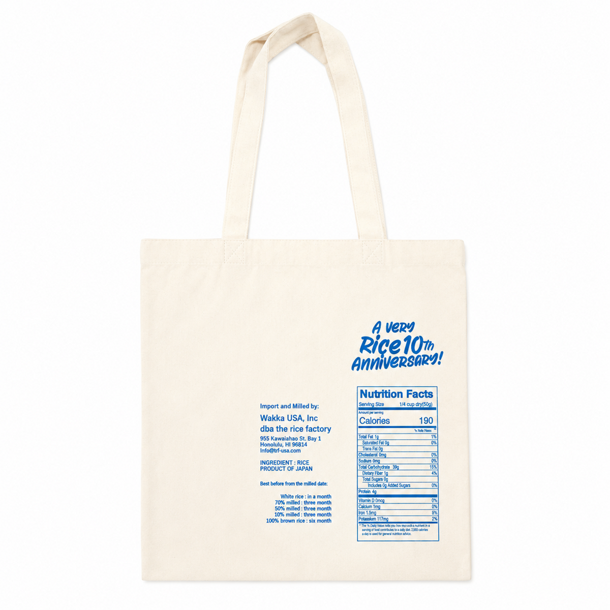 Mahalo Tote Bag – Honolulu store "10th Anniversary" Edition