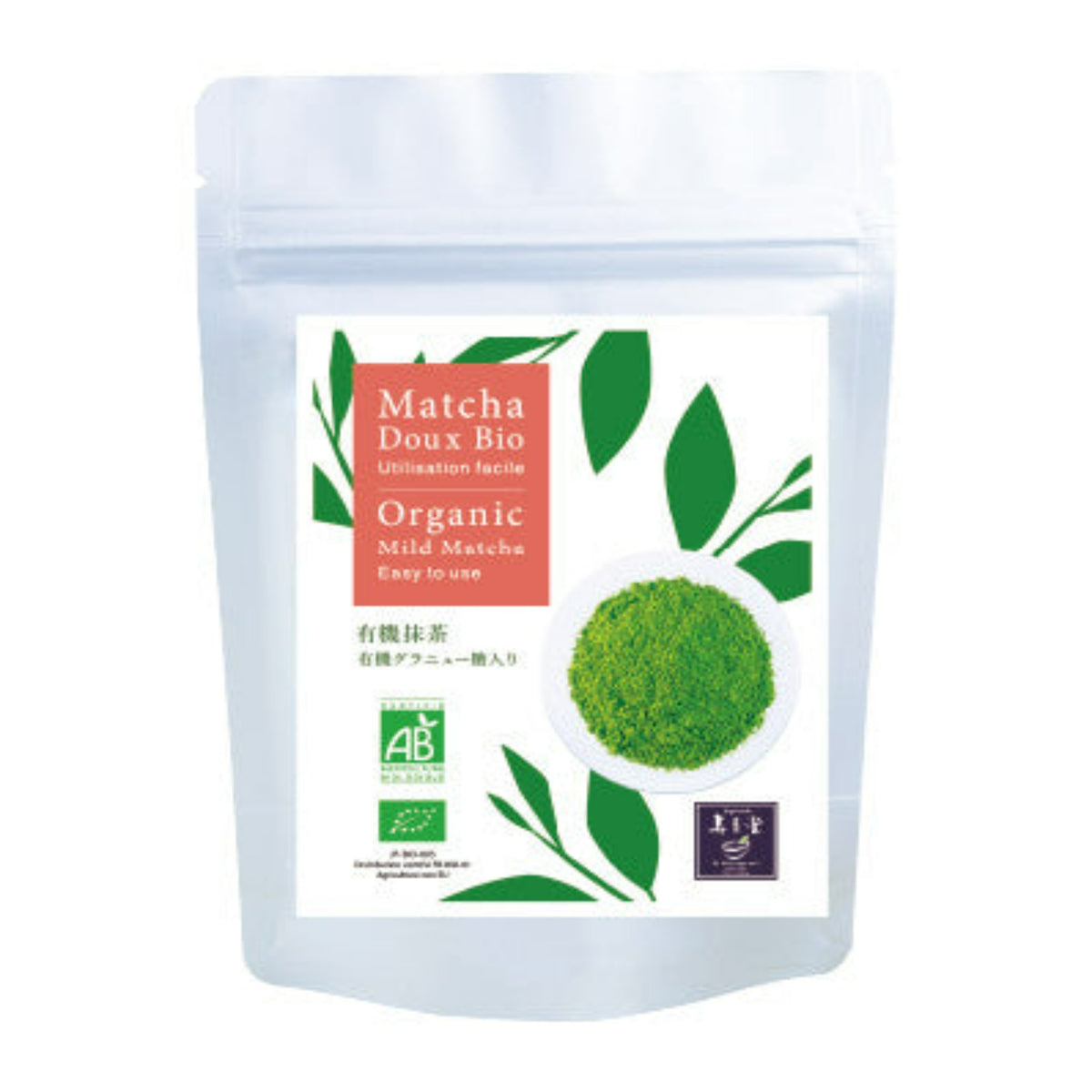 【JYUGETSUDO】Organic Matcha Sweetened with Organic Sugar -有機抹茶(有機グラニュー糖入り) - 50g