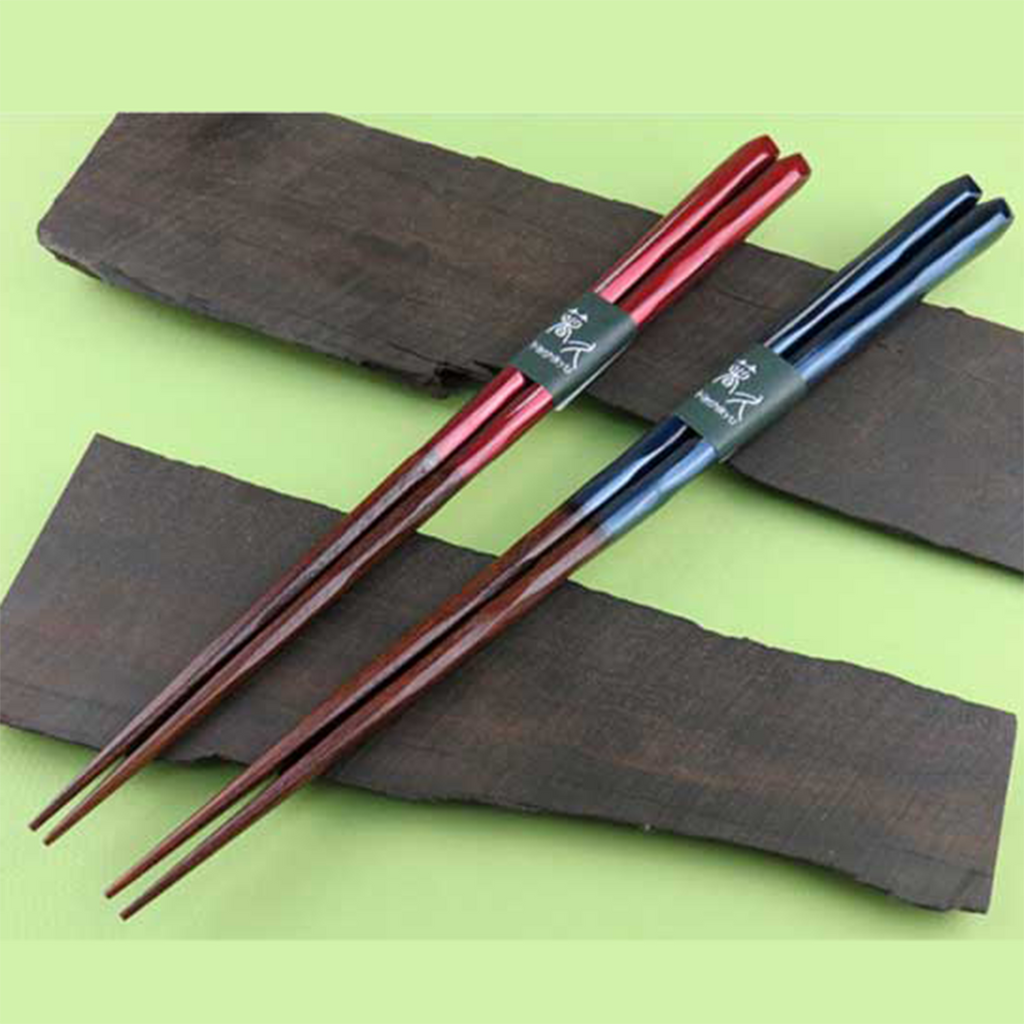 【HASHIKYU】Chopsticks Natural Wood,Shave,Painting "Countryside" -天然木削り塗分け「田園」-