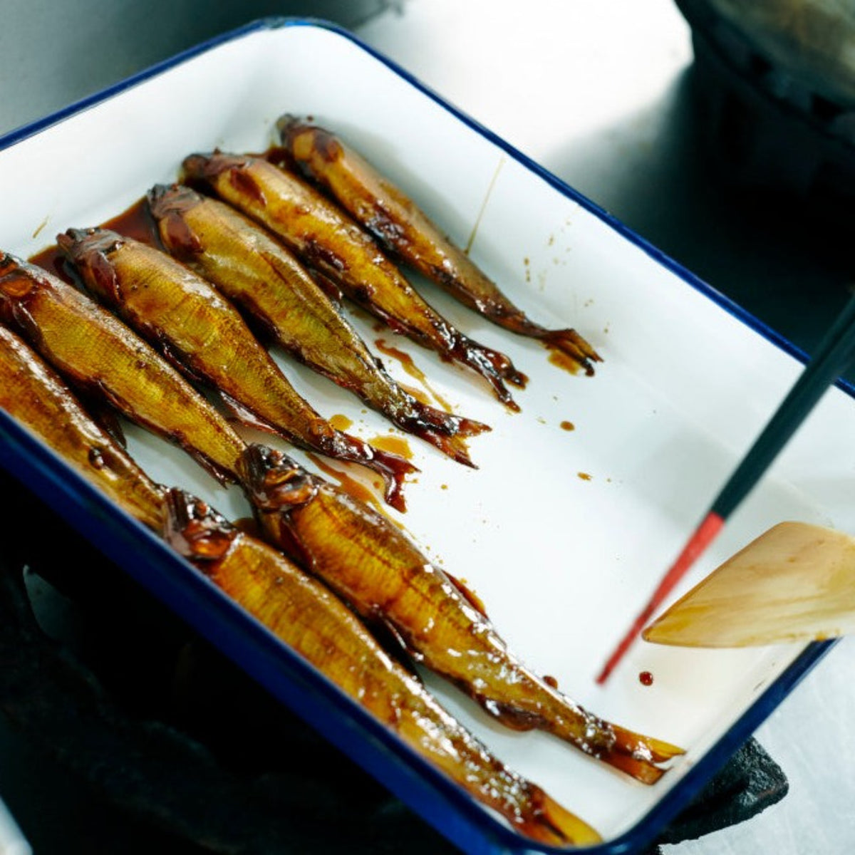 Simmered ayu fish with sweet soy sauce - 子持ち鮎の甘露煮 - 1尾