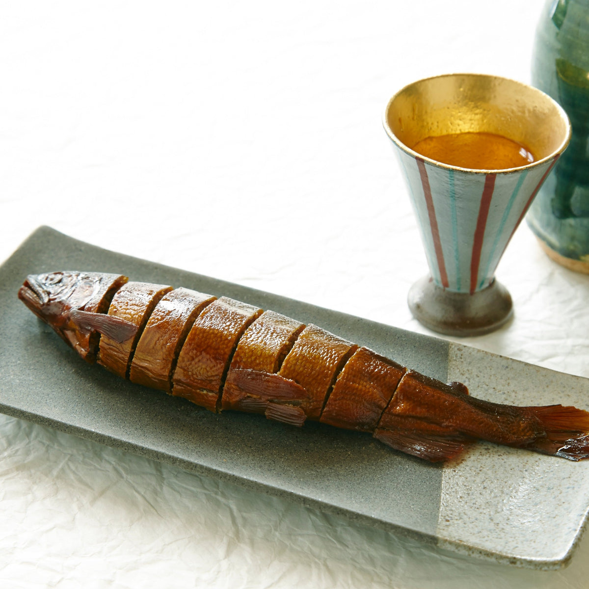 Simmered ayu fish with sweet soy sauce - 子持ち鮎の甘露煮 - 1尾