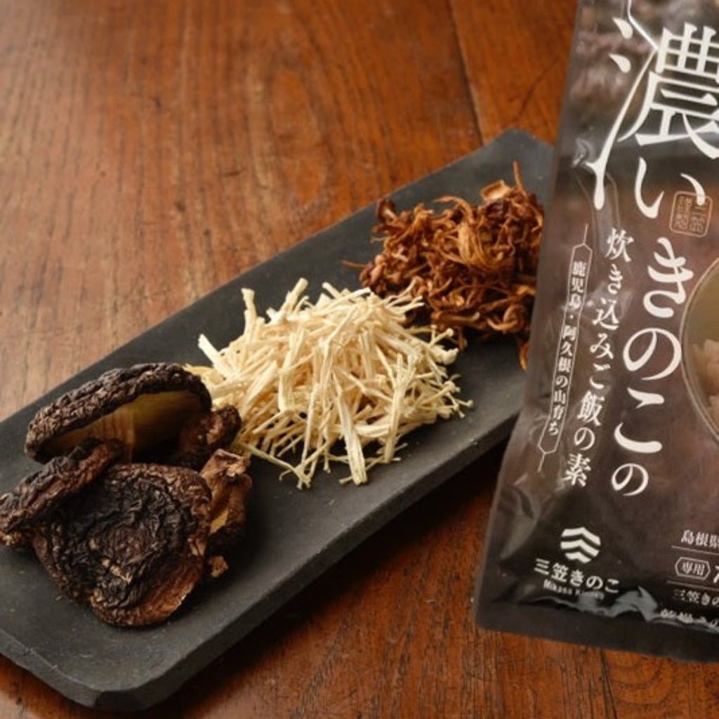 【MIKASAKINOKO】Cook-with-Rice Seasoning "Mushroom" -濃いきのこの炊き込みご飯の素- for 10oz (2 go)