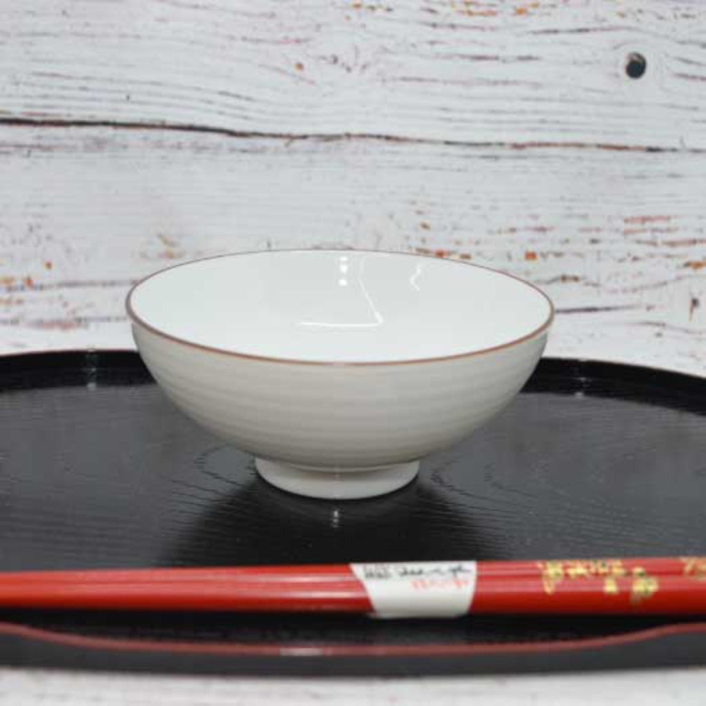 【HAKUSAN】Rice bowl HAKUJI-SENDAN -白磁千段-