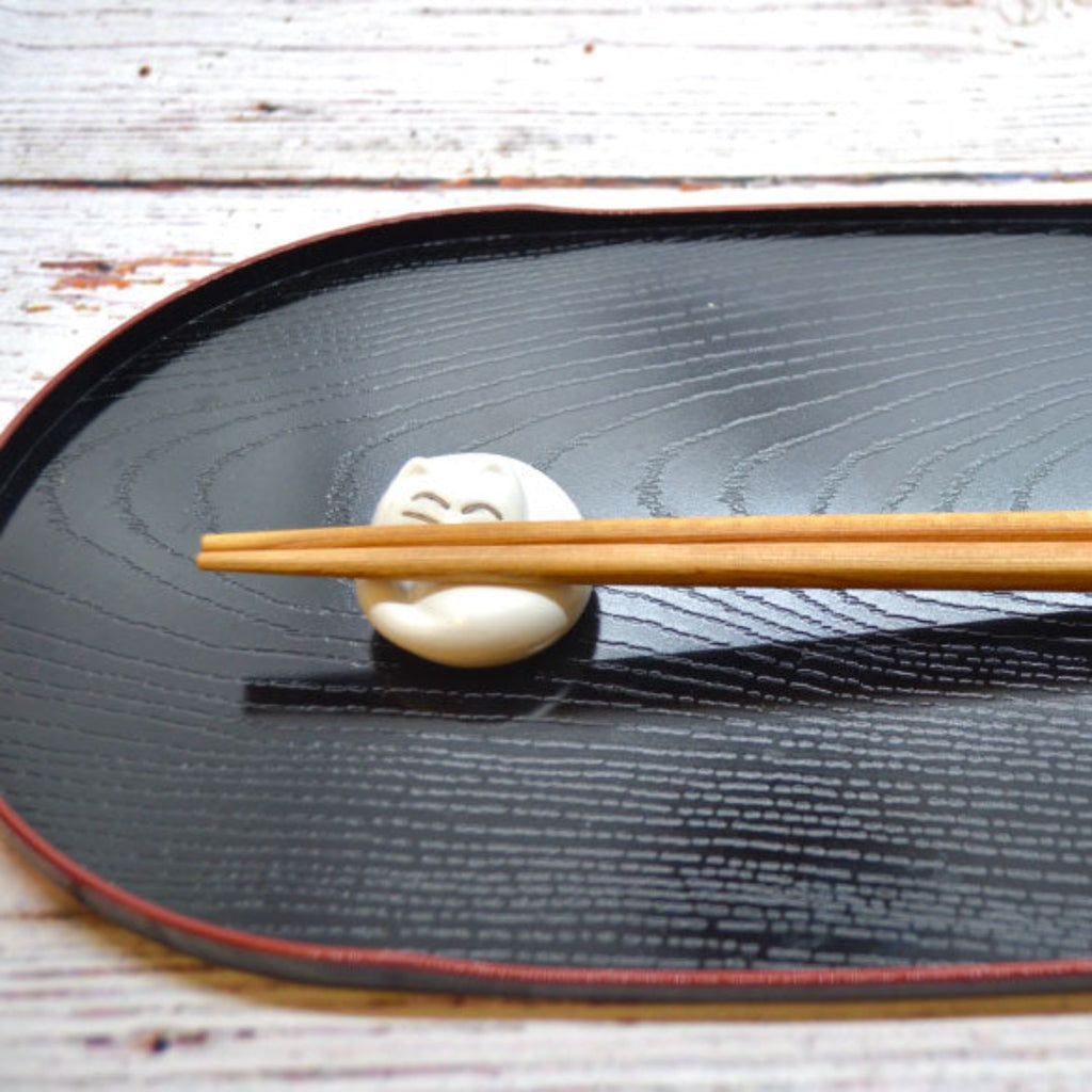 【HASHIKYU】Chopstick Rest "Curled Up Cat" -マット猫 箸置き-