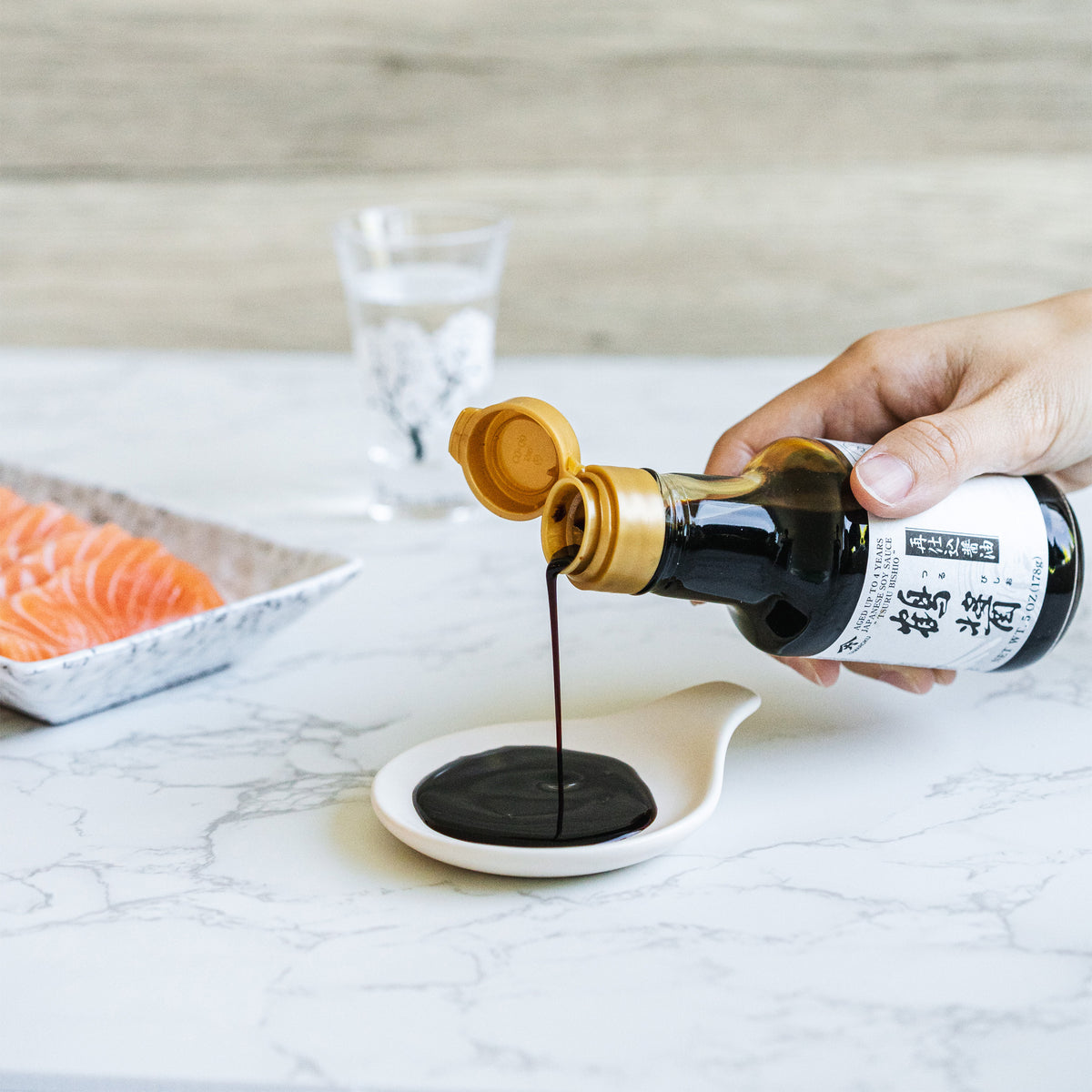 【YAMAROKU】Soy Sauce "Tsurubishio" 4 Years Aged -4年熟成二段仕込み醤油「鶴醤」-