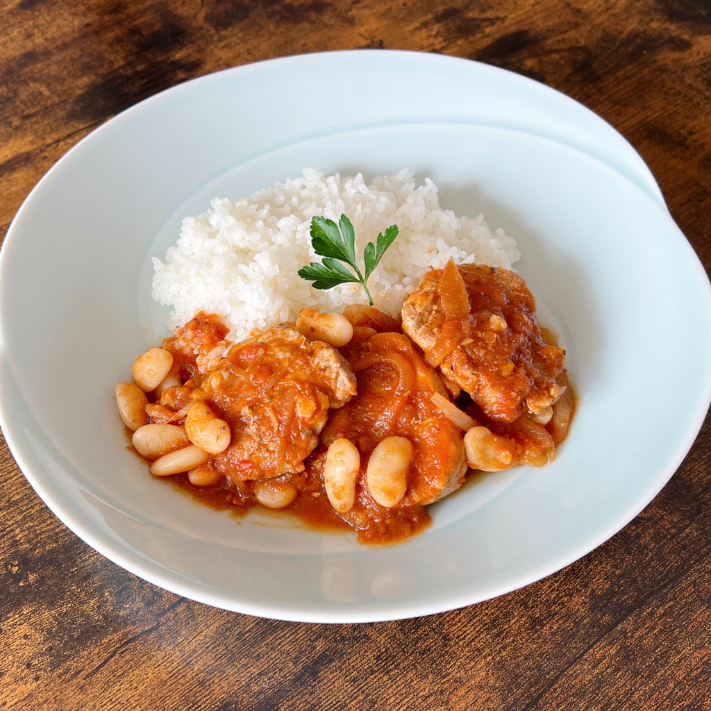 pork and beans with rice