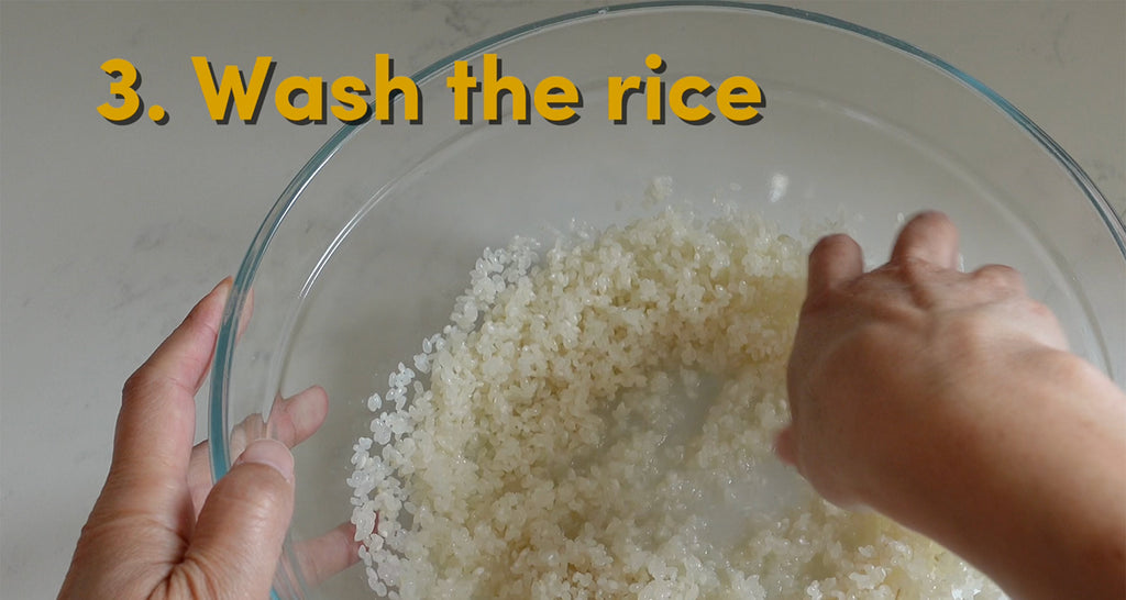Wash the rice