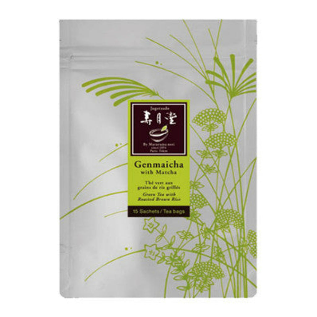 【JYUGETSUDO】Organic Genmaicha with Matcha Tea Bags-有機抹茶入り玄米茶ティーバッグ - 2g x 15bags