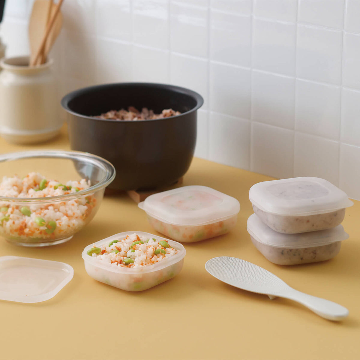 CLEAR Rice Container for Freezer 2 pcs -クリア冷凍ごはん容器 2個入り- Regular size