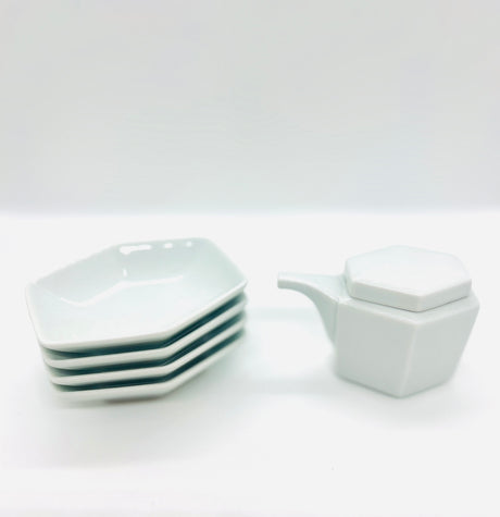 "KIKKOU" Soy Sauce Dispenser & Dish Set - キッコウ醤油さし＆小皿セット