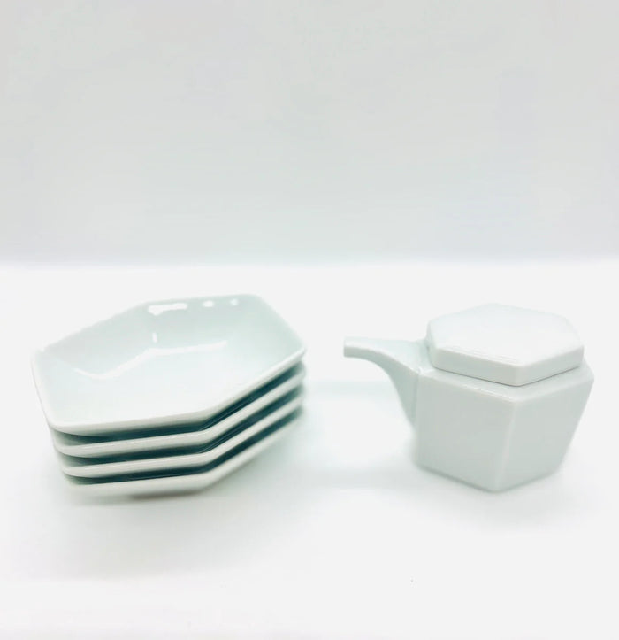 dispenser and sauce dish set