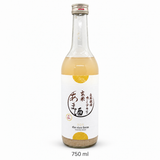 Kamiakari brown rice amazake, 750 ml bottle on a white background.