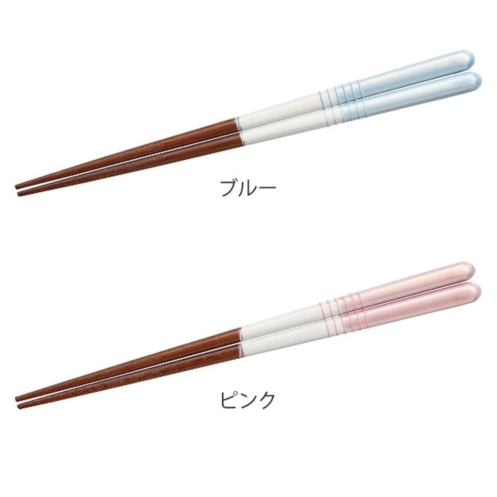 【HASHIKYU】Chopsticks Natural wood "Pastel half line" -食洗器対応　子供箸パステルハーフライン-