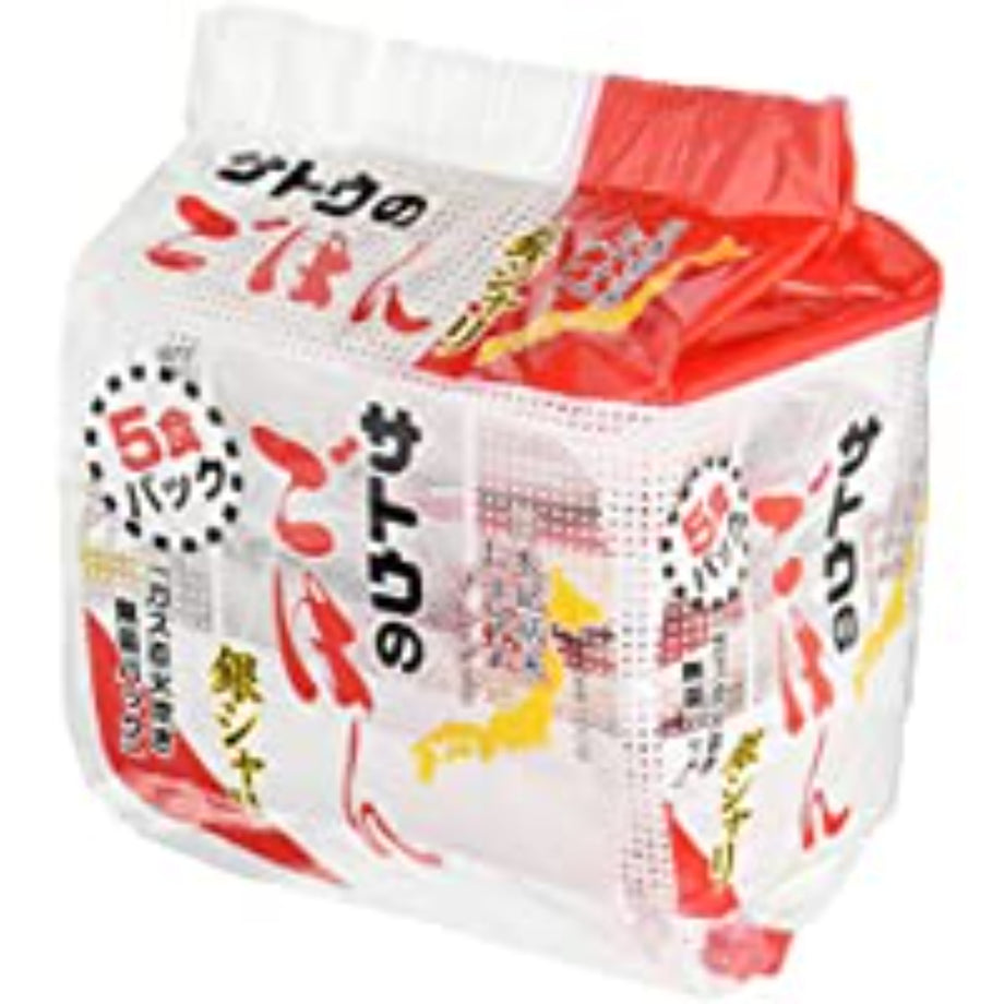 Retort Cooked Rice - サトウのご飯 銀シャリ5食パック - 200g x 5