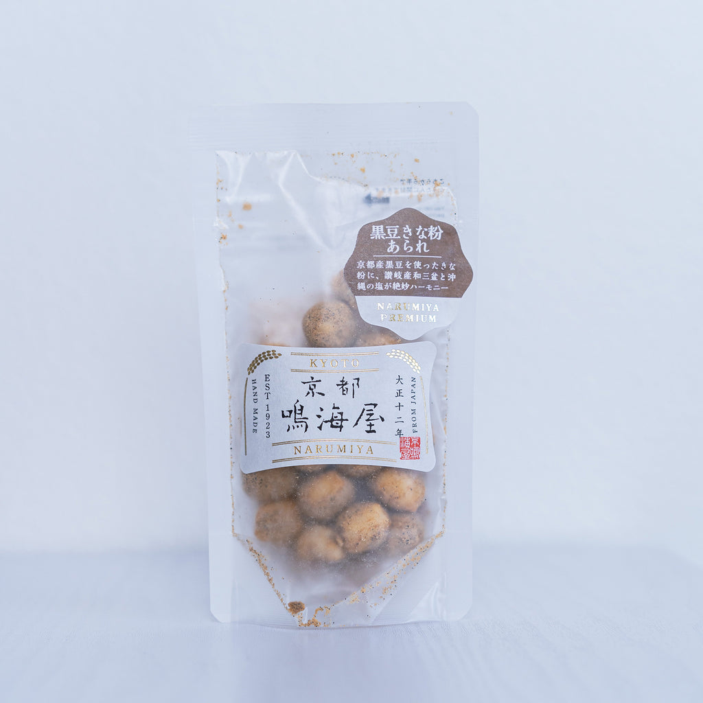 【Narumiya】Rice crackers "Black soybeans and soybean flour" - 黒豆きな粉 - 28g