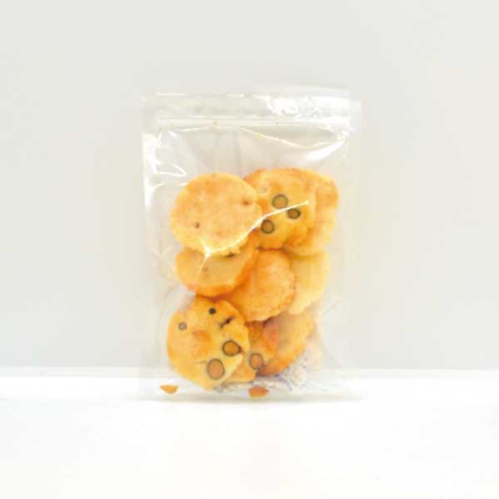 Rice Cracker "Black Soybeans" Hand made 【Additive-Free】-丹波黒大豆おかき- 9pc3